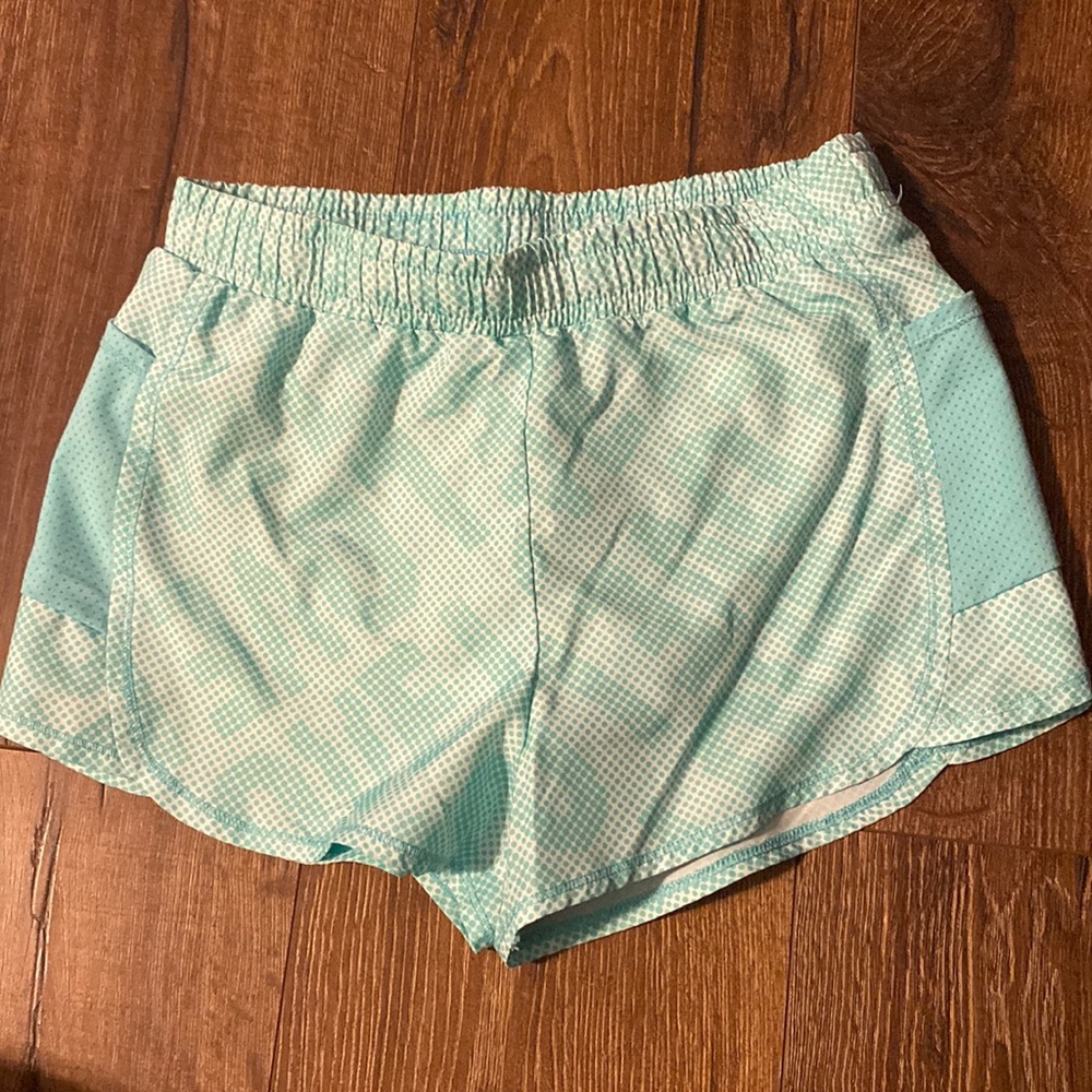 Xersion Kids Aqua Checkered Shorts